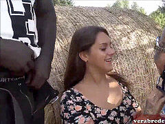 German young girlfriend share outdoor for 3 way mmf