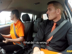 Fake Driving School - Backseat Oral Intercourse And Deep Creampie 1