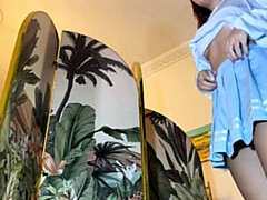 18, 素人, アジア人, 茶髪の, Hd, 韓国人, 一人, スカートのぞき