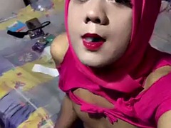 Amateur, Gode, Indonésienne, Masturbation, Transsexuelle, Nénés, Jouets, Webcam
