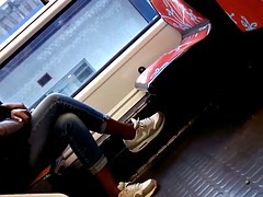 Candid cute black girl in nike air max