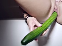 Blonde, Doigter, Masturbation, Solo, Adolescente, Nénés, Jouets, Voyeur