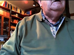 Grandpa shows on webcam