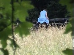 Amateur, Rubia, Mamada, Penetracion con dedos, Al aire libre, Voyeur