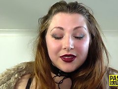 Bbw gets dominated and throated